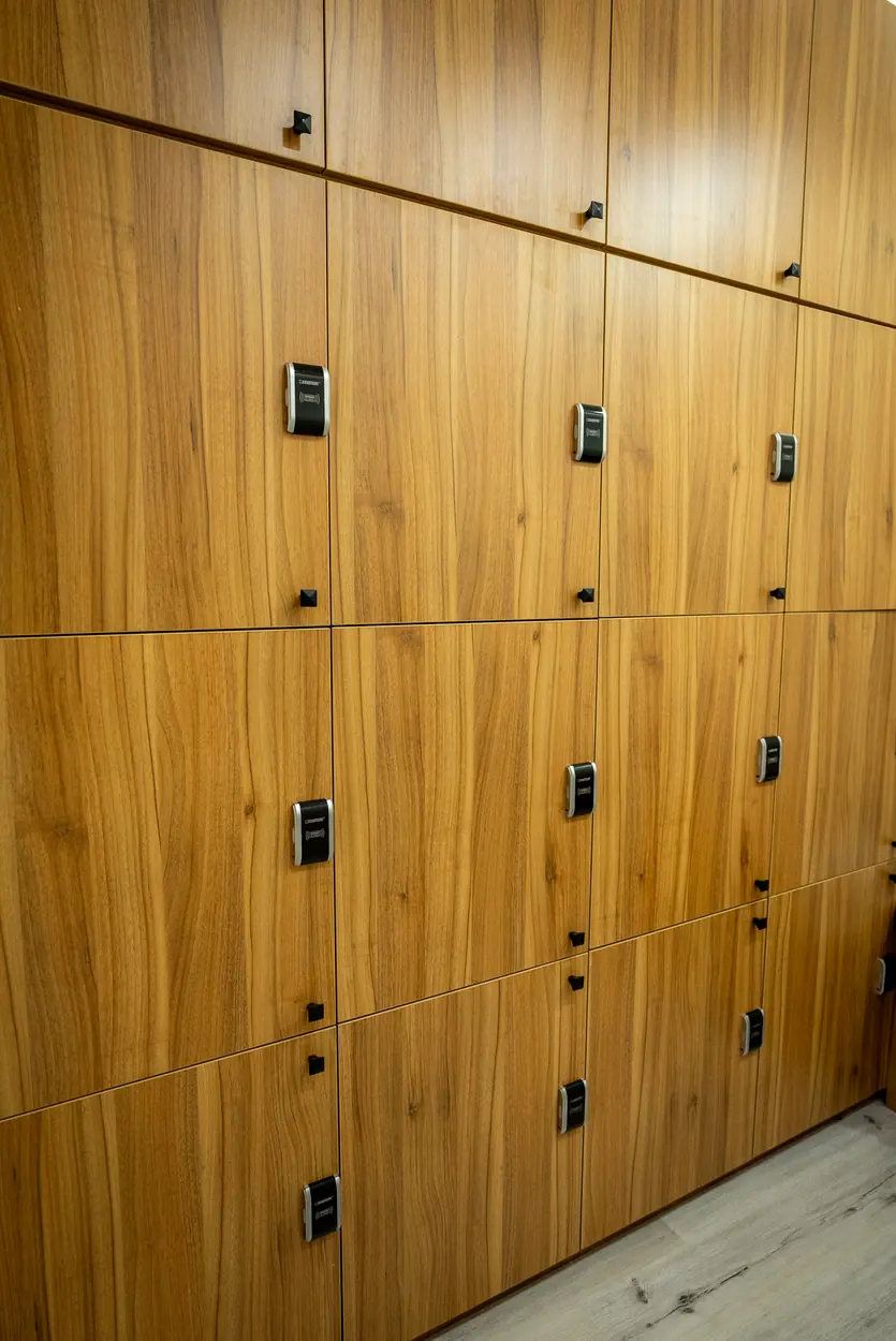 Changing room lockers at Maison Kalléa